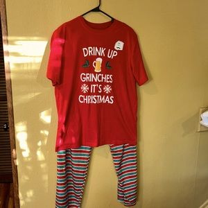 Men’s NWT X-Mas Holiday k*n Neuburger PJ Set Sz L